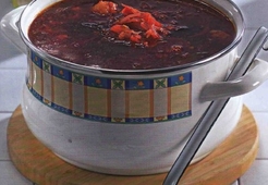 Вегетарианский борщ с черносливом  