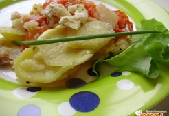 Пангасиус с картофелем и овощами