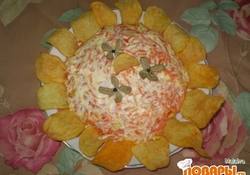 Рецепт: Салат "Подсолнух"