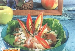 Салат грибной с яблоками