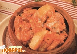 Рецепт: Жаркое в горшочках