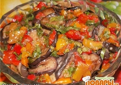 Рецепт: Маринованные баклажаны "Мозаика"