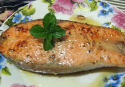 Рецепт: Стейк из красной рыбы