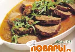 Рецепт: Жаркое в красном вине