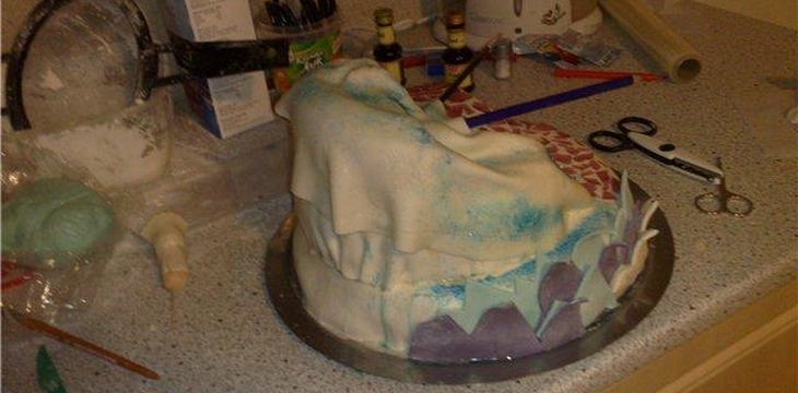 Шаг №6 Торт "В замке Снежной королевы" от darya1987