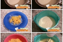 Шаг 6: В остывшую манную кашу выдавить …