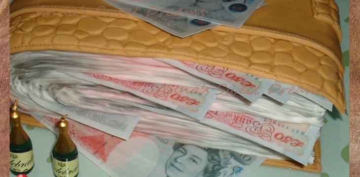 Шаг №10 МК Торт Кошелек с деньгами от Annula