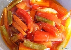 Рецепт:  Перец с молодой фасолью