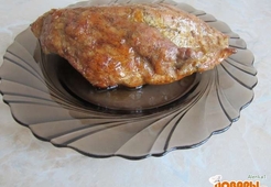 Свинина с салом и чесноком, запеченная в фольге