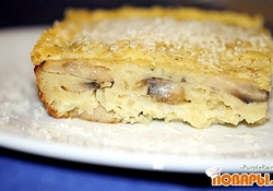 Рецепт: Запеканка с шампиньонами и манной крупой