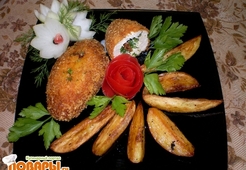 Котлеты куриные фаршированные 