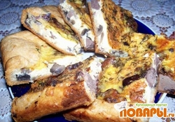 Рецепт: Пирог с куриной печенью