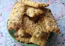 Рецепт: Сырное печенье с тмином