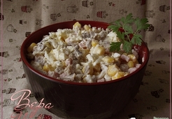 Салат с шампиньонами и ветчиной