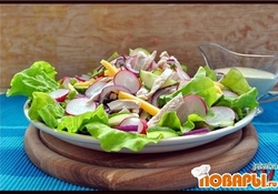 Рецепт: Салат с редисом