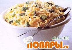 Тальятелле с маскарпоне, базиликом и лимоном