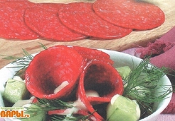 Салат из баклажанов и салями