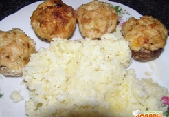 Грибы с куриным фаршем