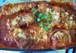 Рецепт: Рыба запеченная в томате