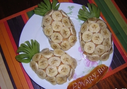 Рецепт: Пирожное "Ананас"