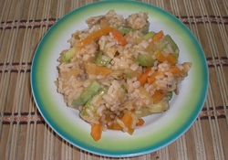 Рецепт: Ризотто с цуккини и куриным филе