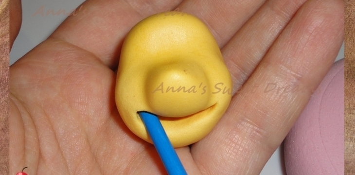 Шаг №5 Винни Пух из мастики от Annula