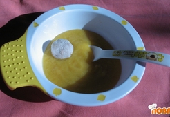 Пюре из кабачка с фрикадельками из телятины