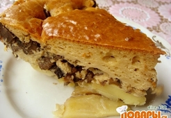 Картофельно-грибная запеканка под тестом