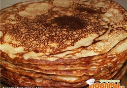 Рецепт: Блины на сгущённом молоке