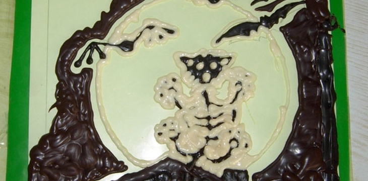 Шаг №6 МК Шоколадная кртинка от Toropyga