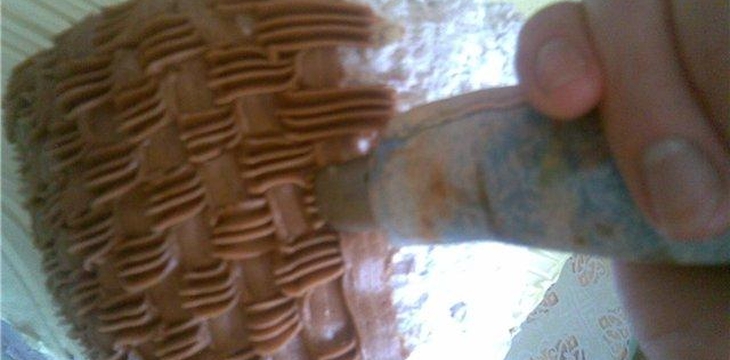 Шаг №4 МК Торт Корзина с цветами от фетесочка 