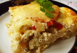 Рецепт: Запеканка из брынзы и цветной капусты