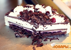 Рецепт: Торт "Черный лес" (с вишней)