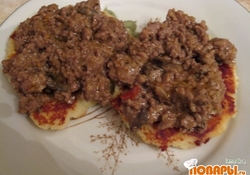 Рецепт: Мясной соус из фарша для картофельных котлеток
