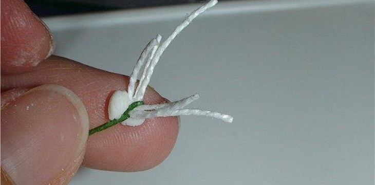 Шаг №4 МК Маленькие цветочки для букетиков от kopusha