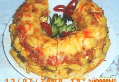 Полента с томатами и фасолью