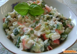 Рецепт: Салат "Шустрый крабик"