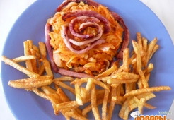 Капуста, тушенная с беконом