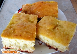 Рецепт: Пирог с яблоками из творожного теста