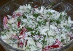 Рецепт: Салат с кальмарами