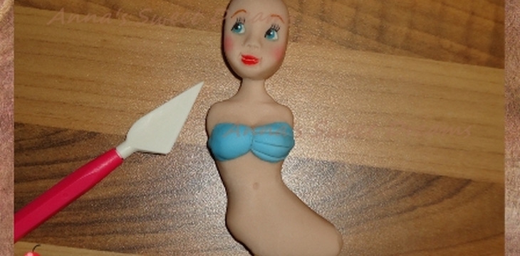 Шаг №9 МК Торт Русалочка Ариэль от Annula