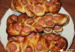 Рецепт: Сосиски в тесте