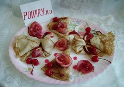 Рецепт: Блинчики "Райские птицы"