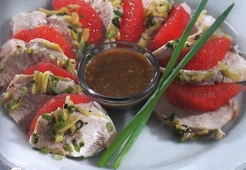 Куриное филе с кунжутным соусом  