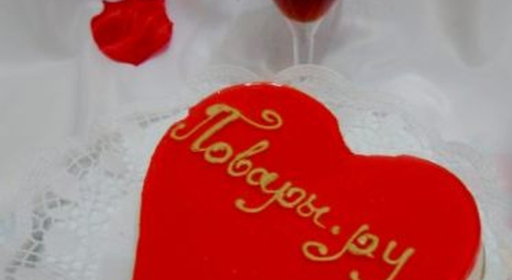 Валентинка из желе