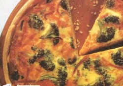 Рецепт: Пирог с начинкой из брокколи и ветчины