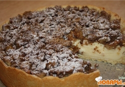 Рецепт: Тарт с кремом патисьер и яблоками