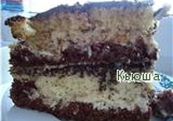 Рецепт: Пражский полосатый торт