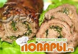 Рецепт: Рулетик из свинины