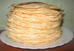 Рецепт: Блинчики тонкие